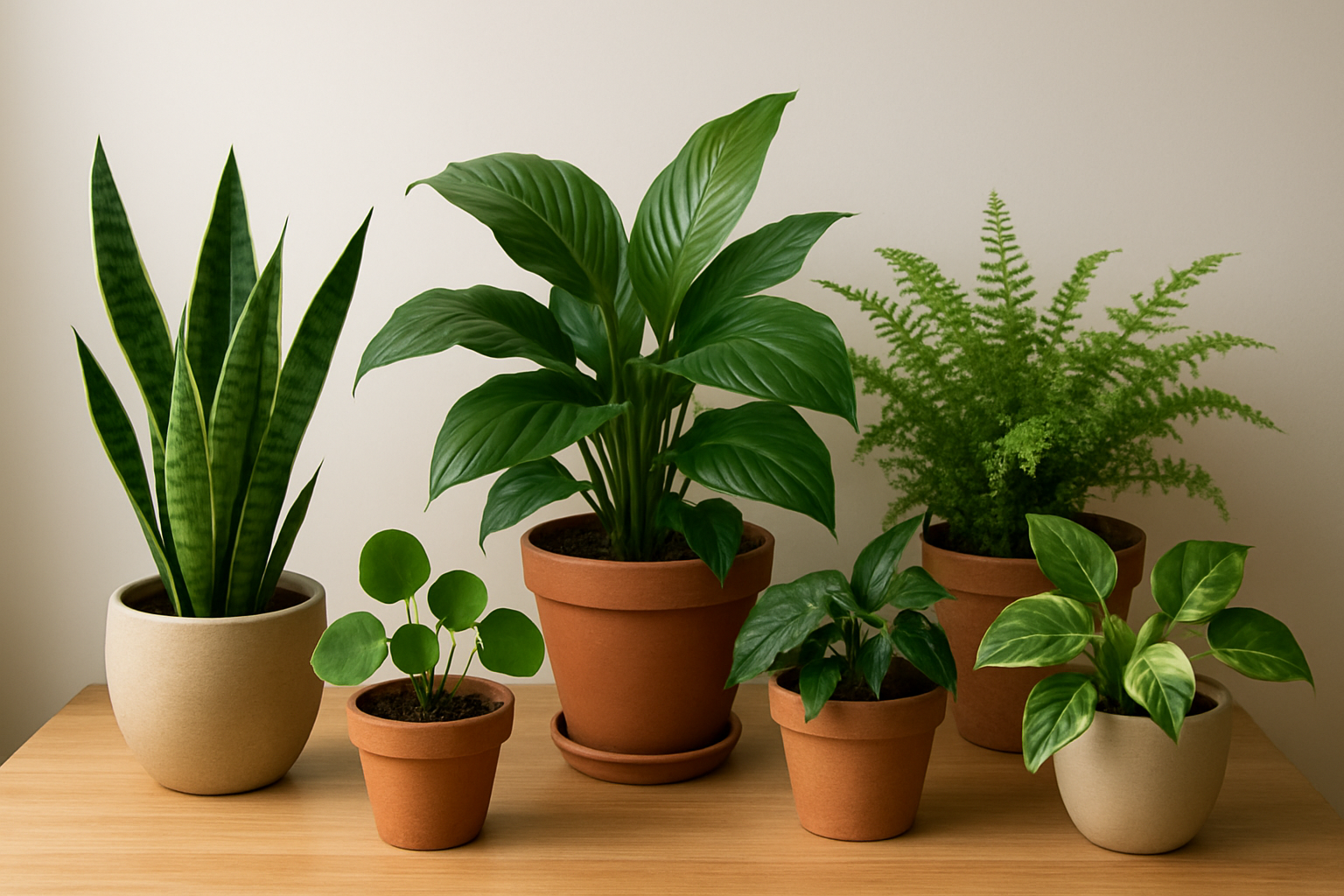 Calathea i Alocasia w stabilnym, jasnym wnętrzu z higrometrem – ilustracja artykułu