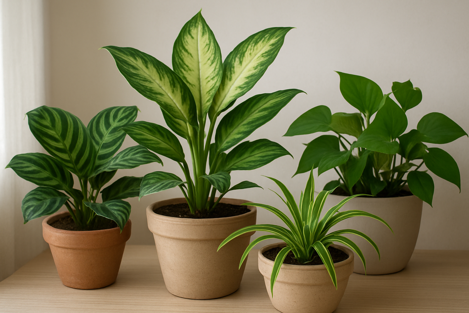 Rośliny cienioodporne przy oknie z rozproszonym światłem – ilustracja artykułu