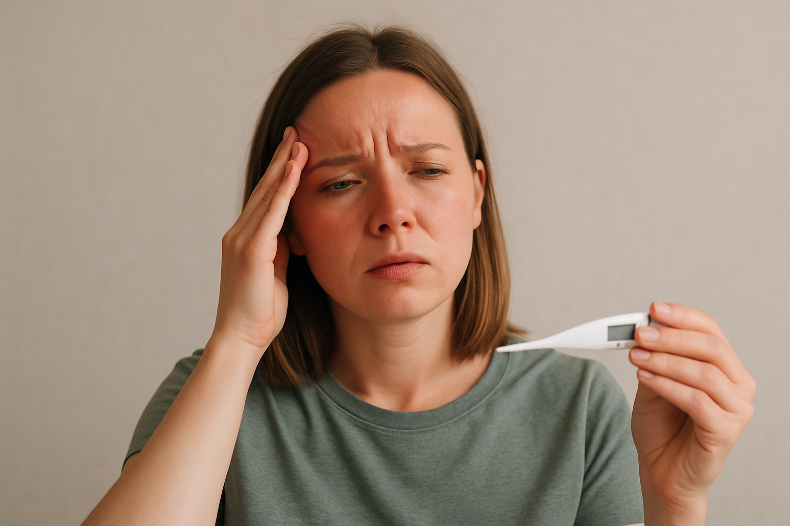 Roślina doniczkowa przy oknie z termometrem pokazującym różnicę temperatur – ilustracja artykułu